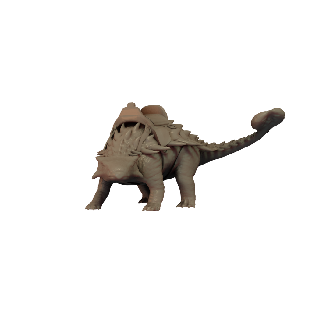 Ankylosaurus Mount Pose 1