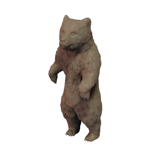 3D Render of Standing Grizzly Bear cub miniature