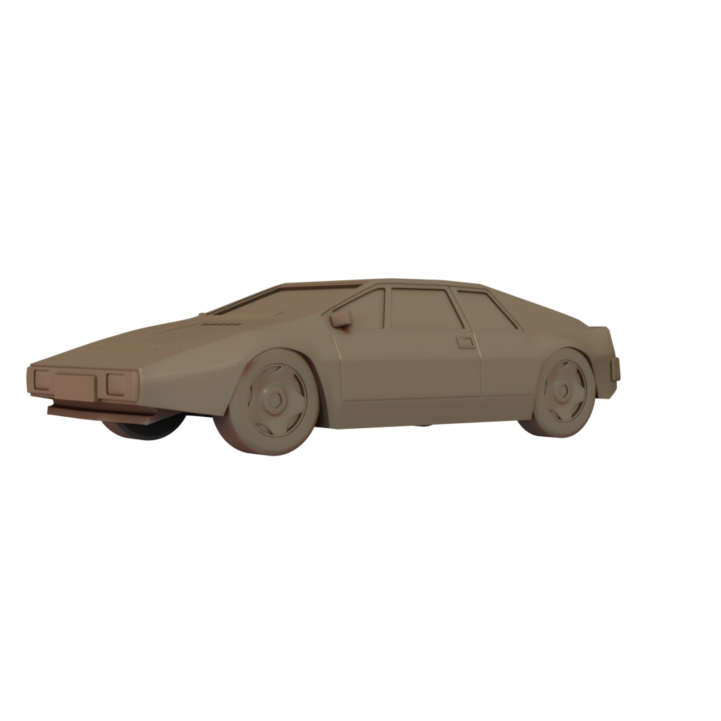 3D Render of Lotus Esprit car miniature side Image