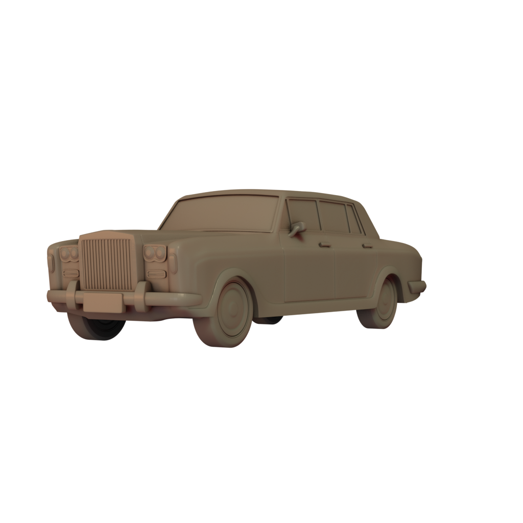 3D Render of Rolls car miniature side Image