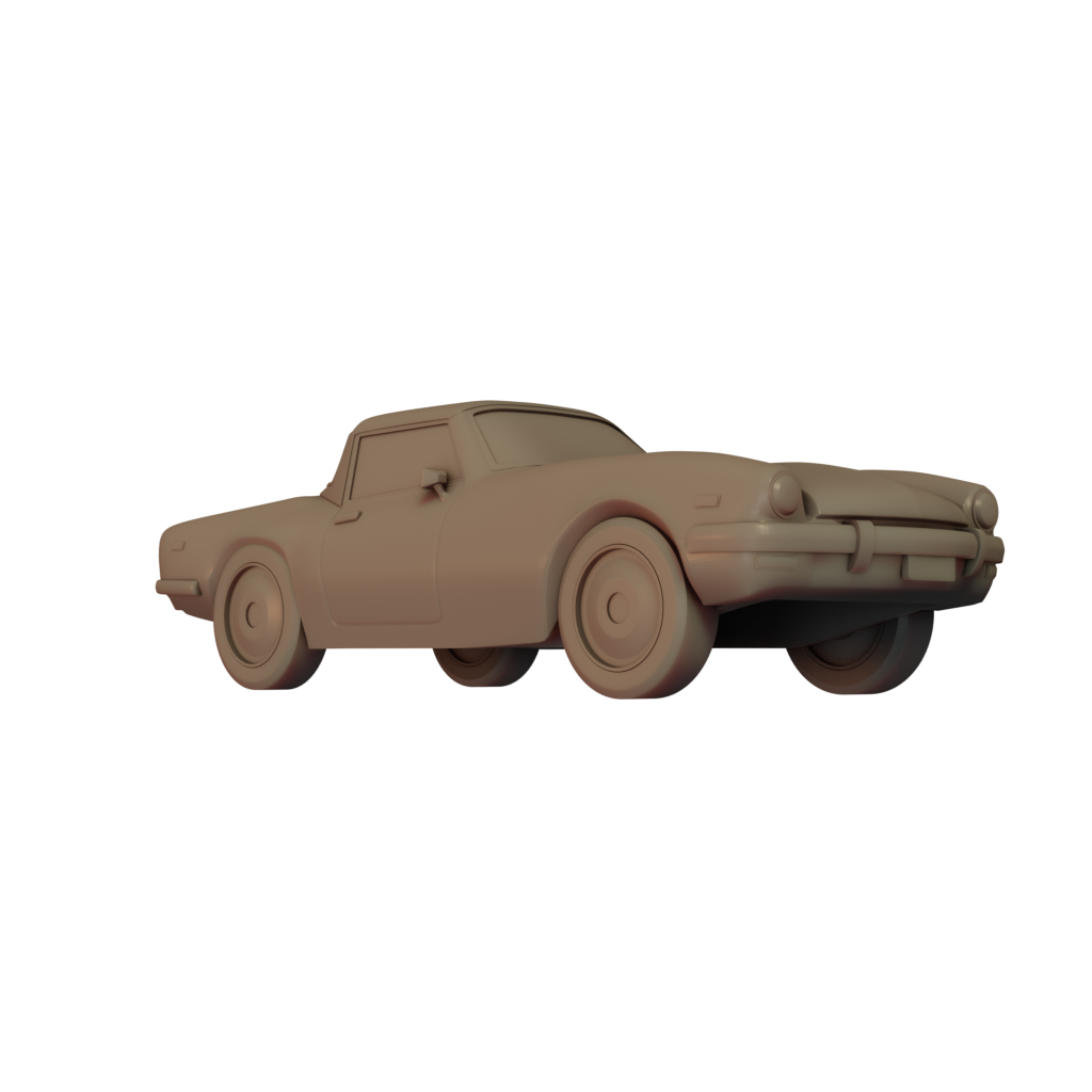 3D Render of Spitfire Car miniature side Image