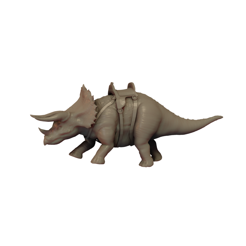 Triceratops Mount Pose 1