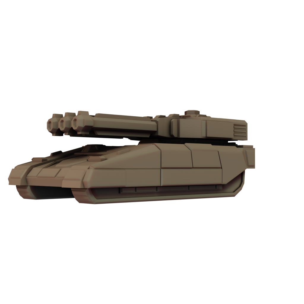 Triple Cannon Sci Fi Tank Pack