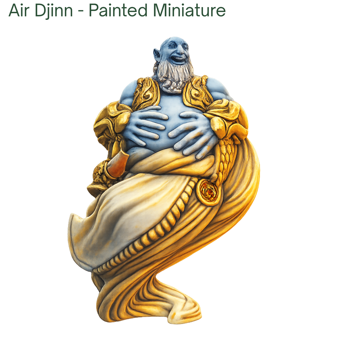 Painted Air Djinn 28mm resin miniature by Disain Studio
