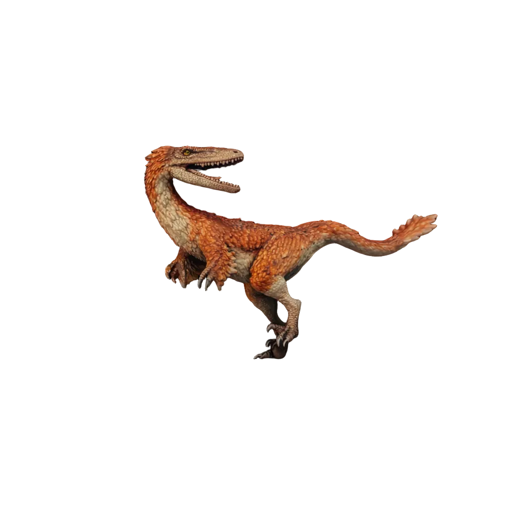Painted Austroraptor 28mm miniature by Disain Studio