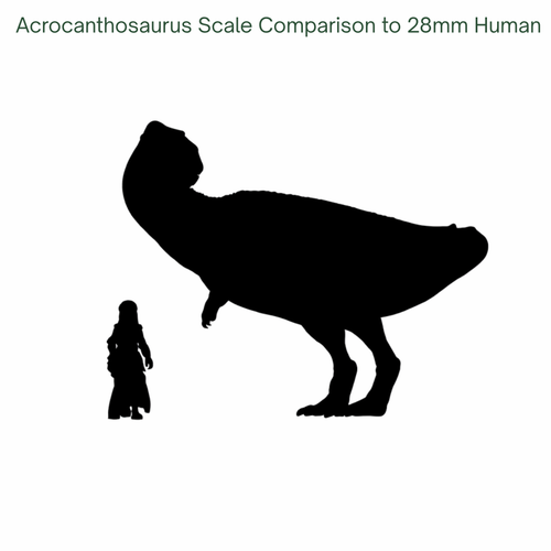 Acrocanthosaurus – 28mm 3D Printed Resin Miniature - Apex Hunter