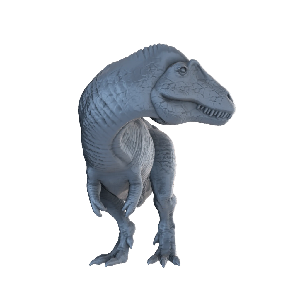 3D printed Acrocanthosaurus front view