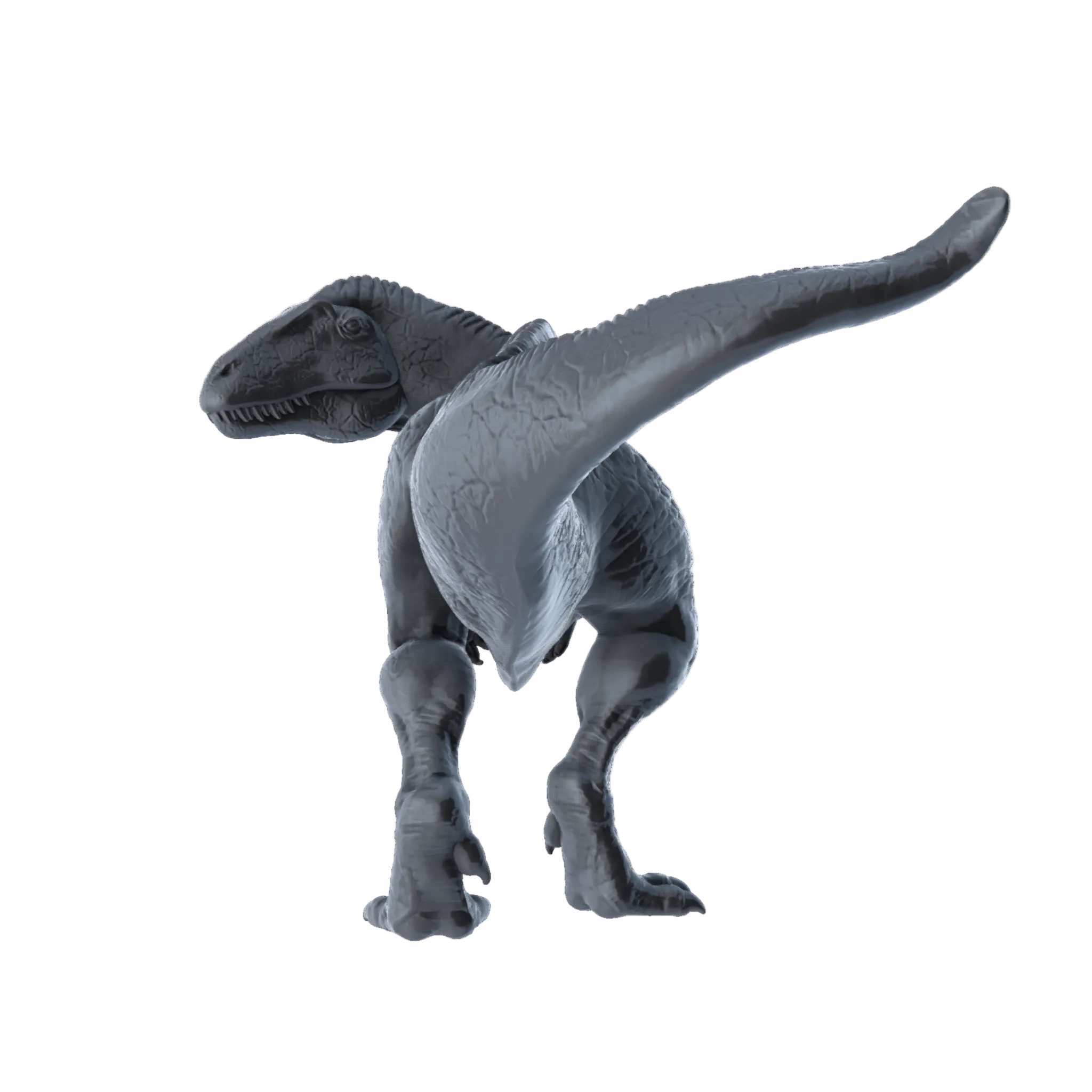 3D printed Acrocanthosaurus rear view