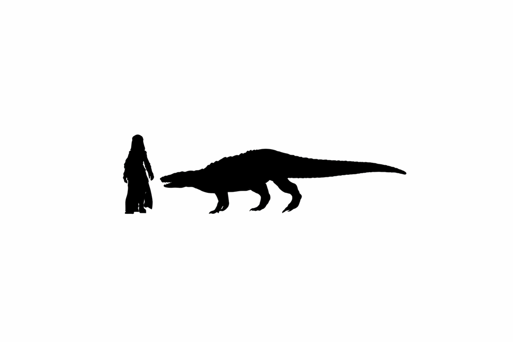 Aetosauroides Scale comparison to 28mm Miniature