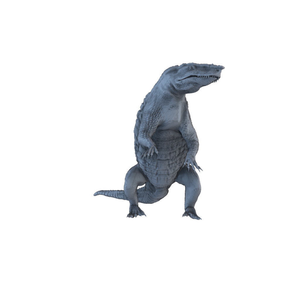 3D printed Aetosauroides rearing front view