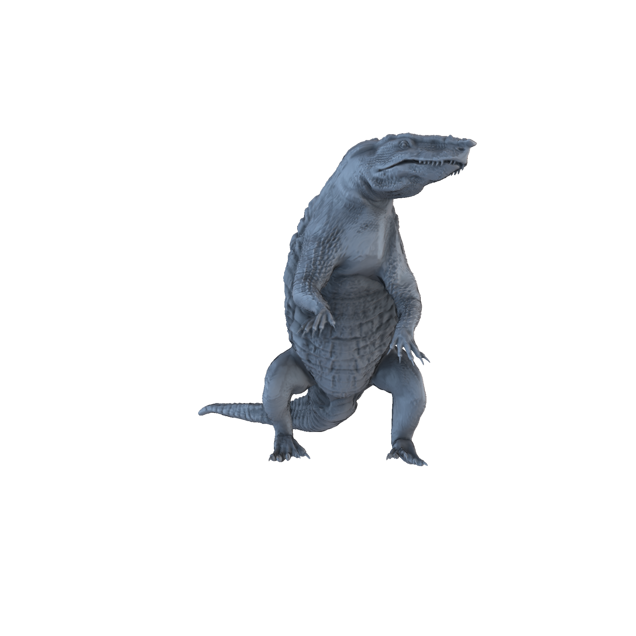 3D printed Aetosauroides rearing front view