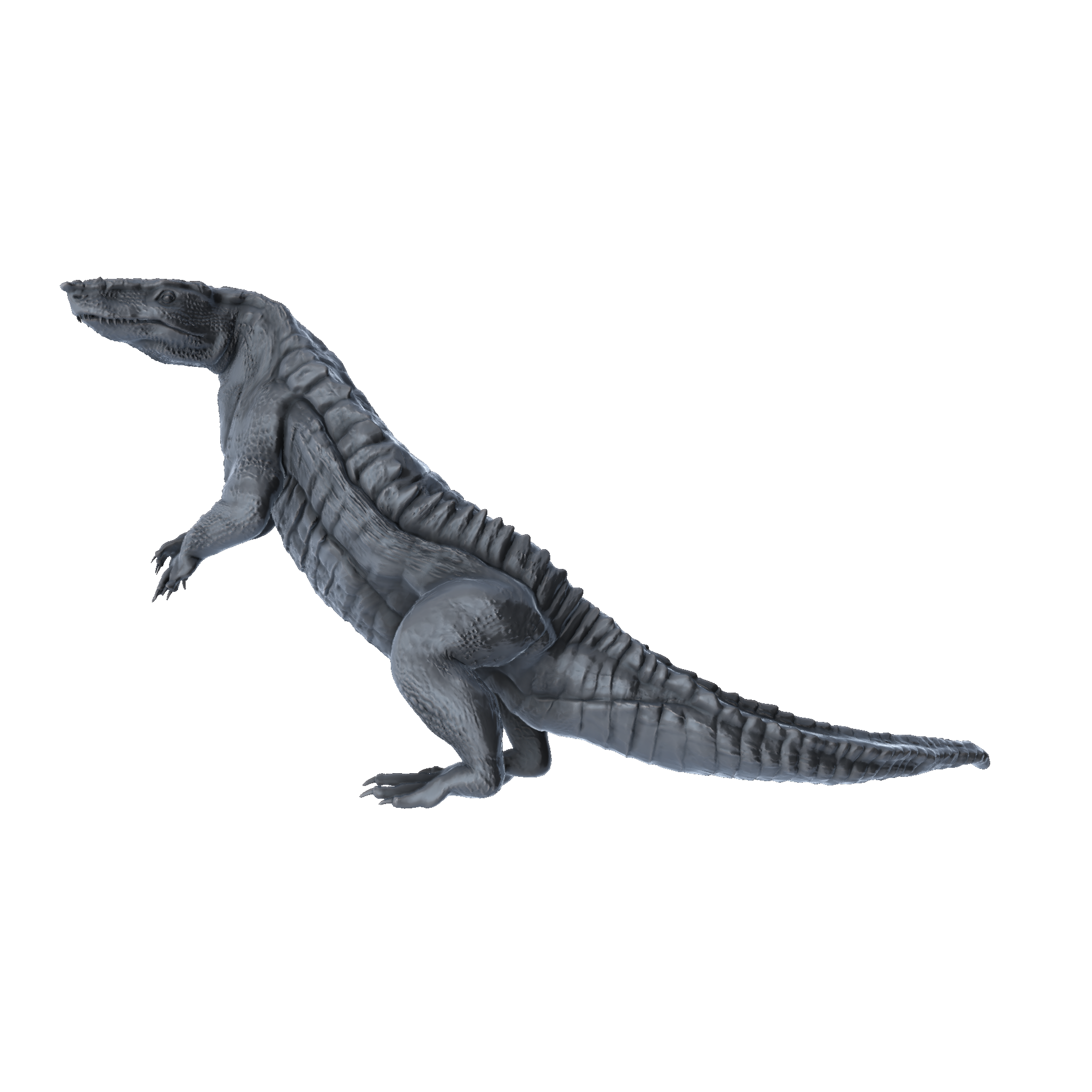 3D printed Aetosauroides rearing side view