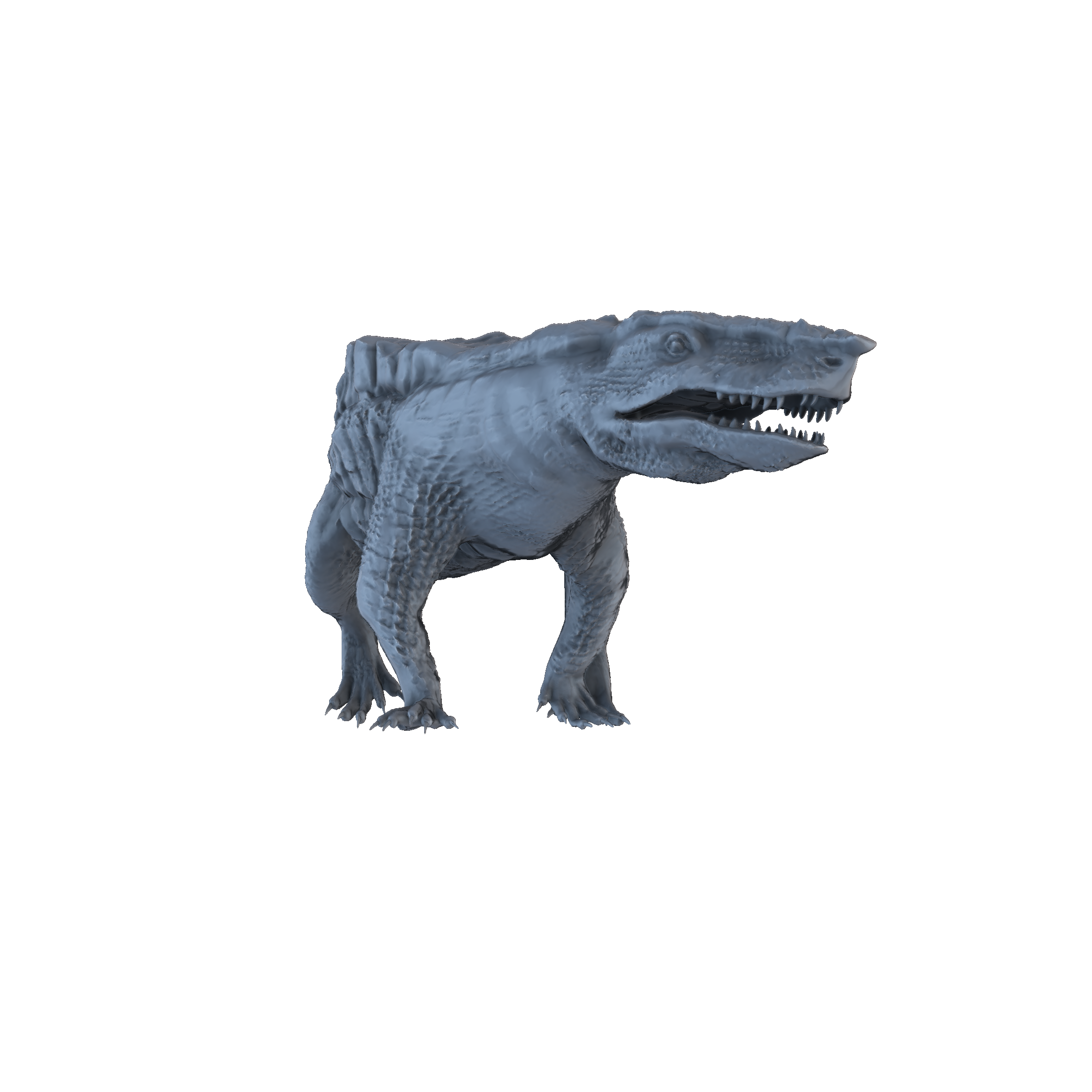3D printed Aetosauroides walking front view