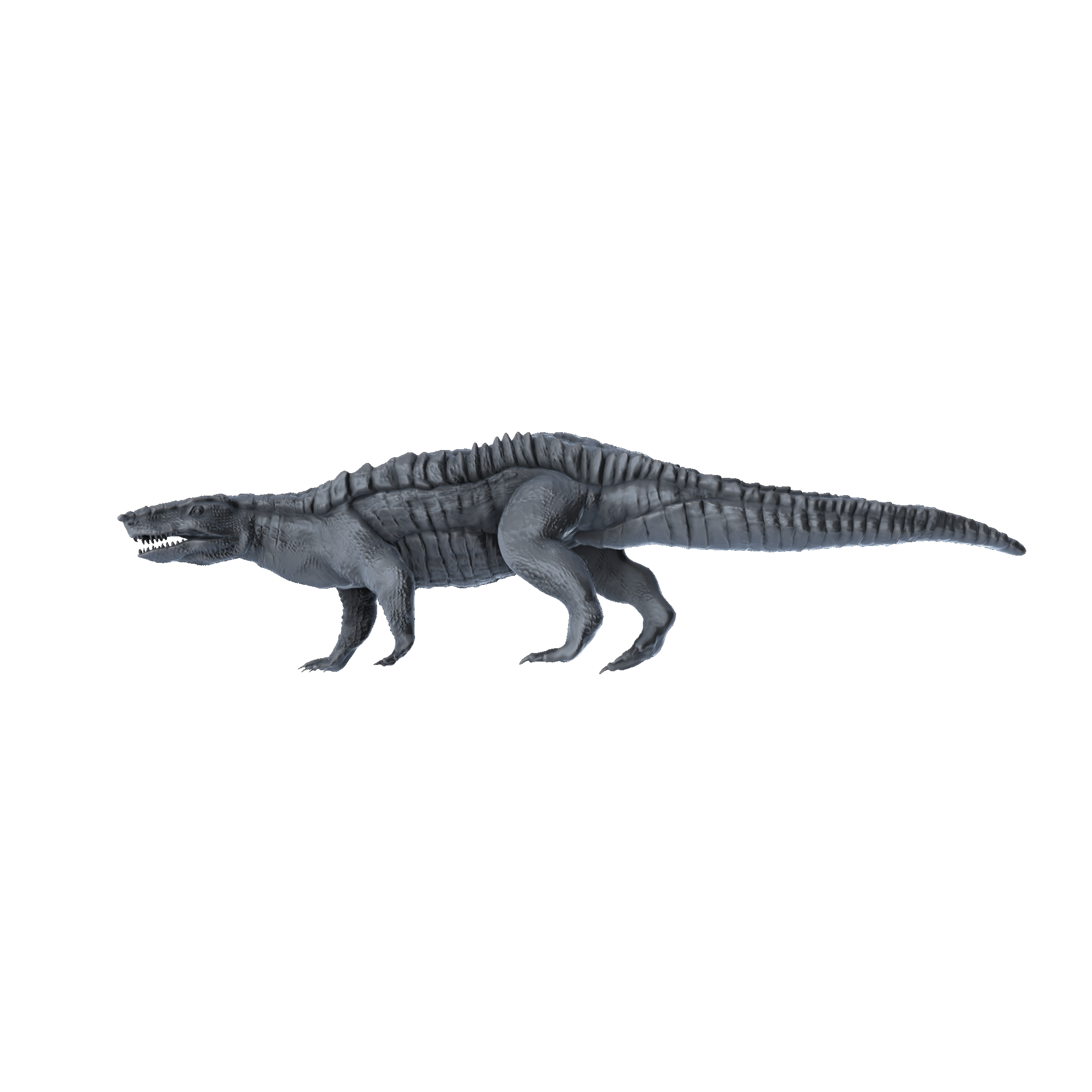 3D printed Aetosauroides walking side view