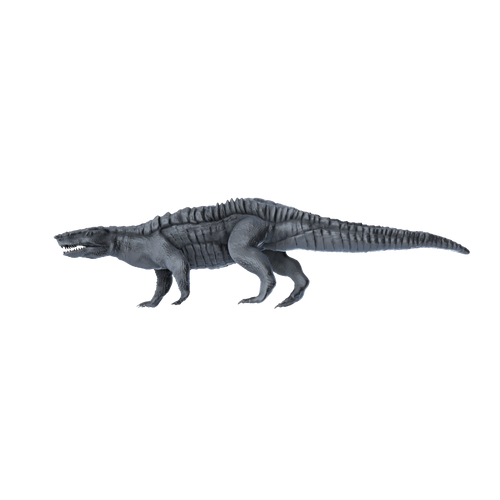 3D printed Aetosauroides walking side view