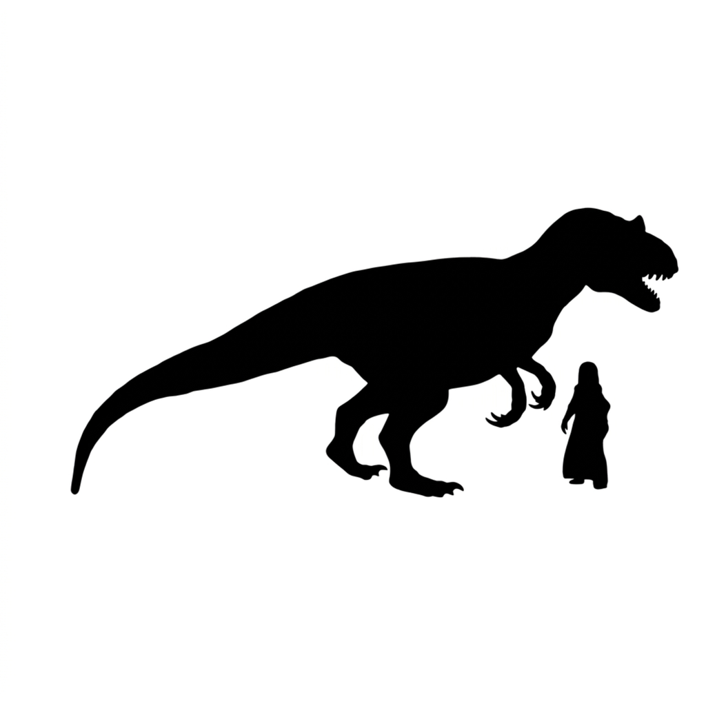 Allosarus Standing scale comparison to 28mm human miniature