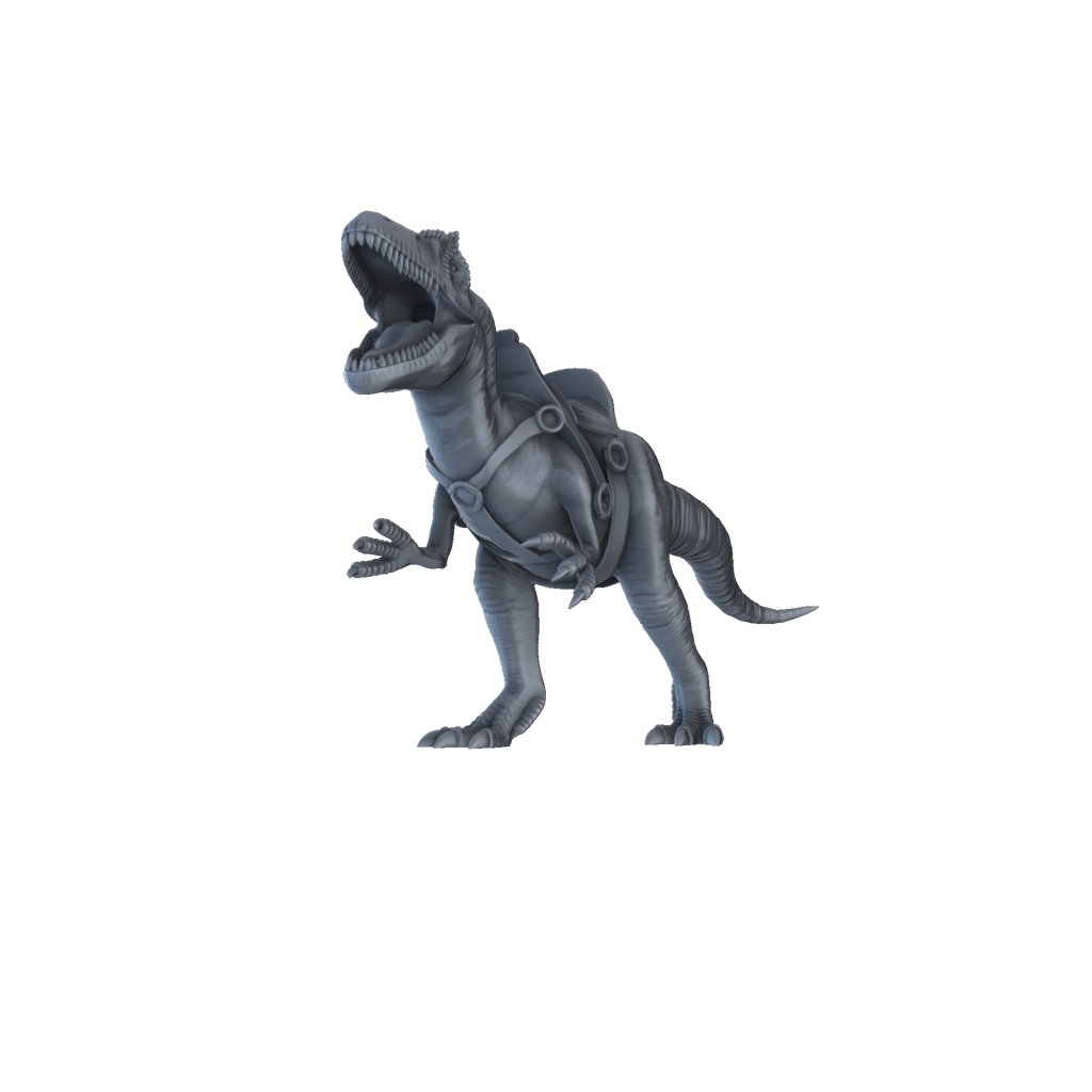 3D printed Allosaurus Mount front view