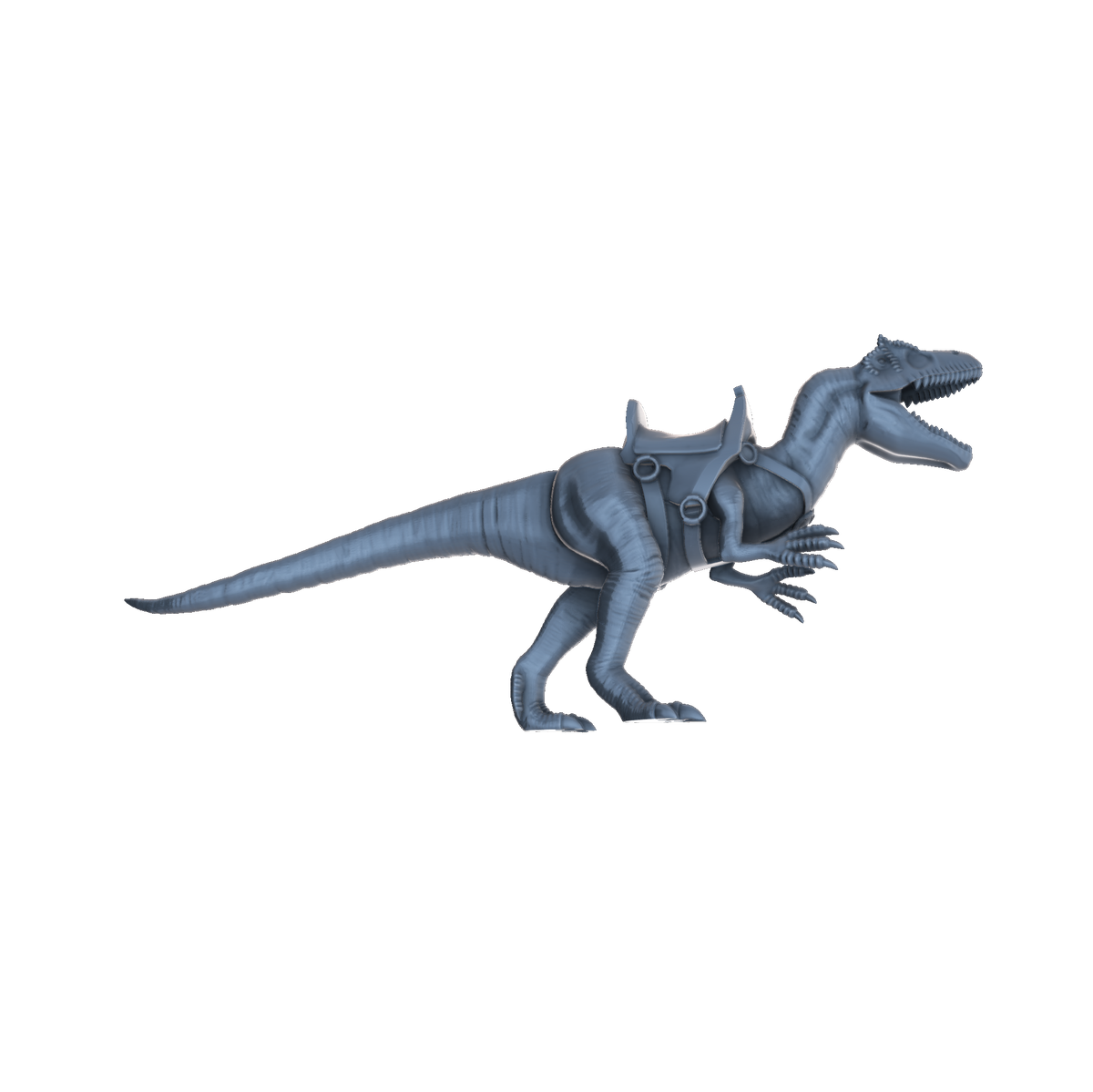  3D printed Allosaurus Mount side view