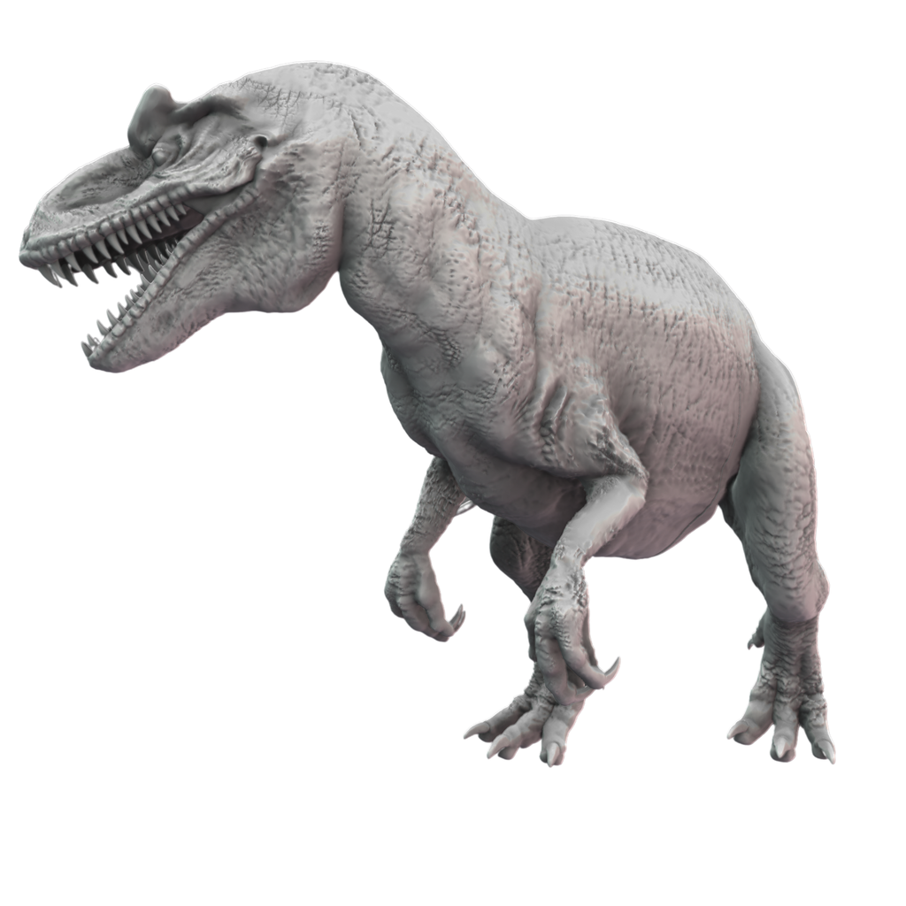 Allosaurus Standing front side view