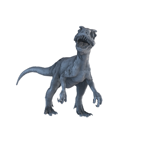 3D printed Allosaurus juvenile front view