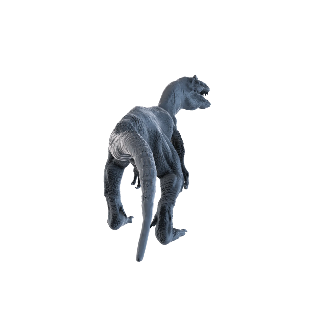 3D printed Allosaurus juvenile rear view