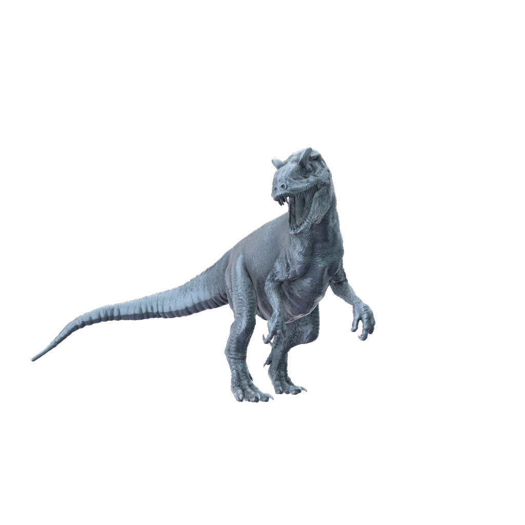 3D printed Allosaurus standing front view