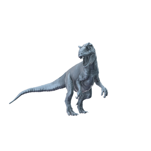 3D printed Allosaurus standing front view
