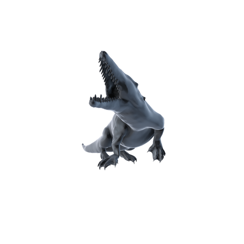 3D printed Ambulocetus roaring front view