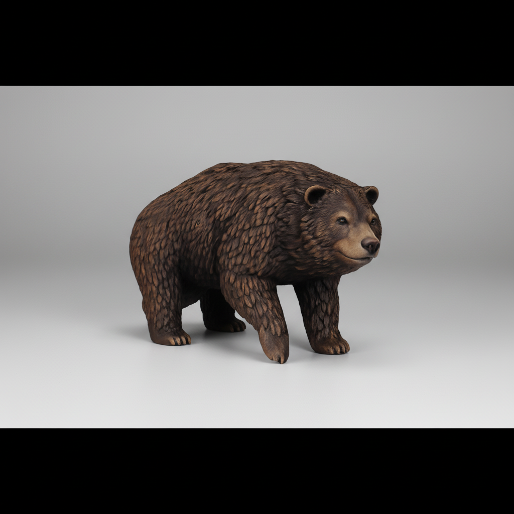American Black Bear 3D Printed Resin 28mm Miniature – Forest‑Roaming Omnivore