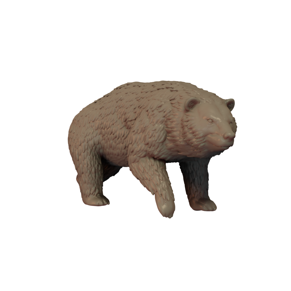 American Black Bear 3D Printed Resin 28mm Miniature – Forest‑Roaming Omnivore