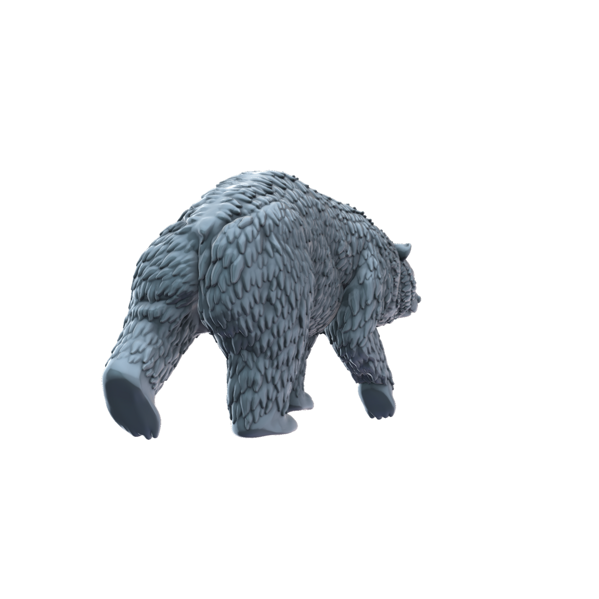 3D printed American Black Bear rear view
