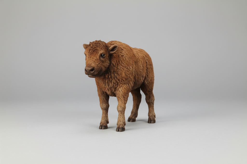 American Bison Calf Painted