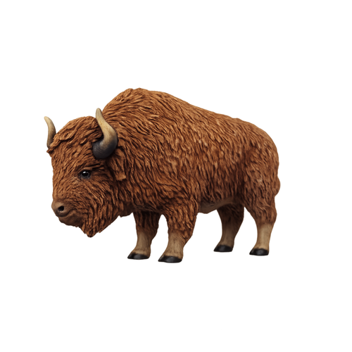 Painted American Bison Standing miniature