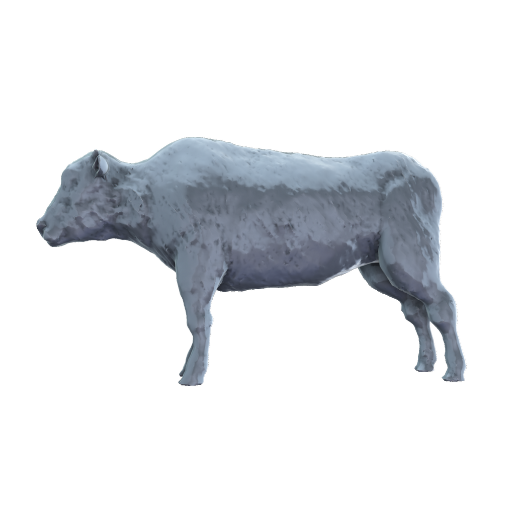 3D printed American bison calf standing side view
