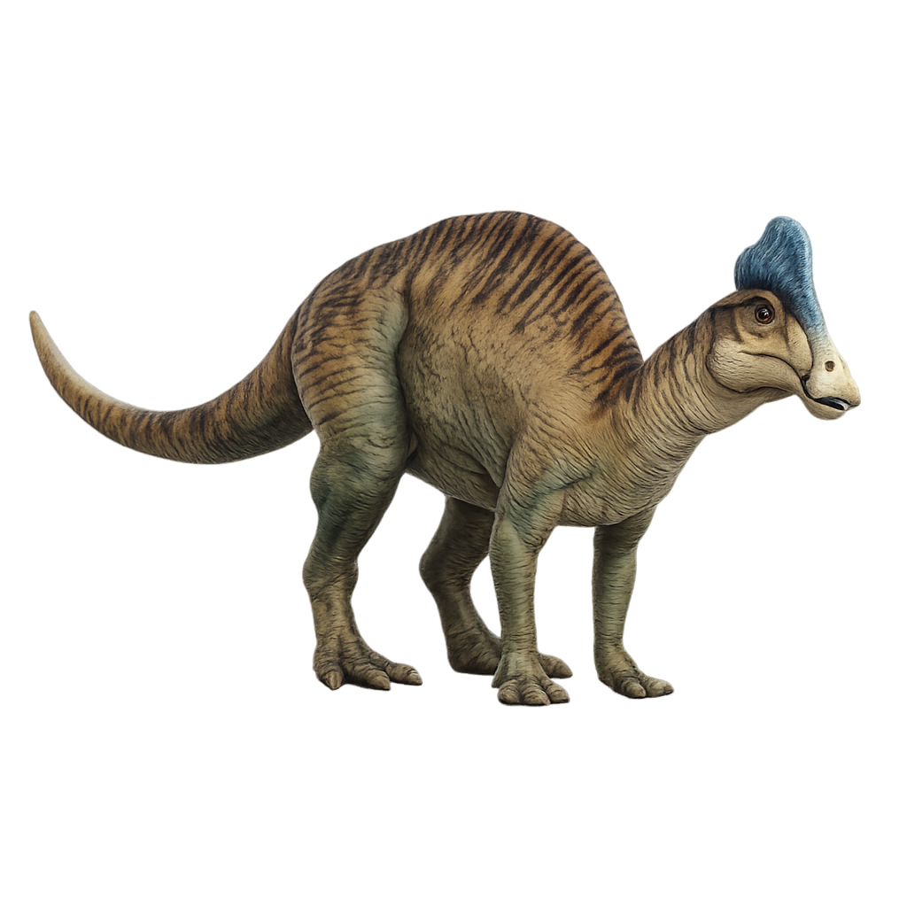 Amurosaurus  Dinosaur Painted with blue crest