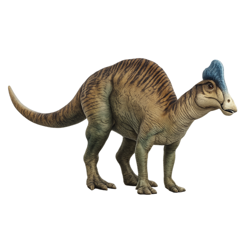 Amurosaurus  Dinosaur Painted with blue crest