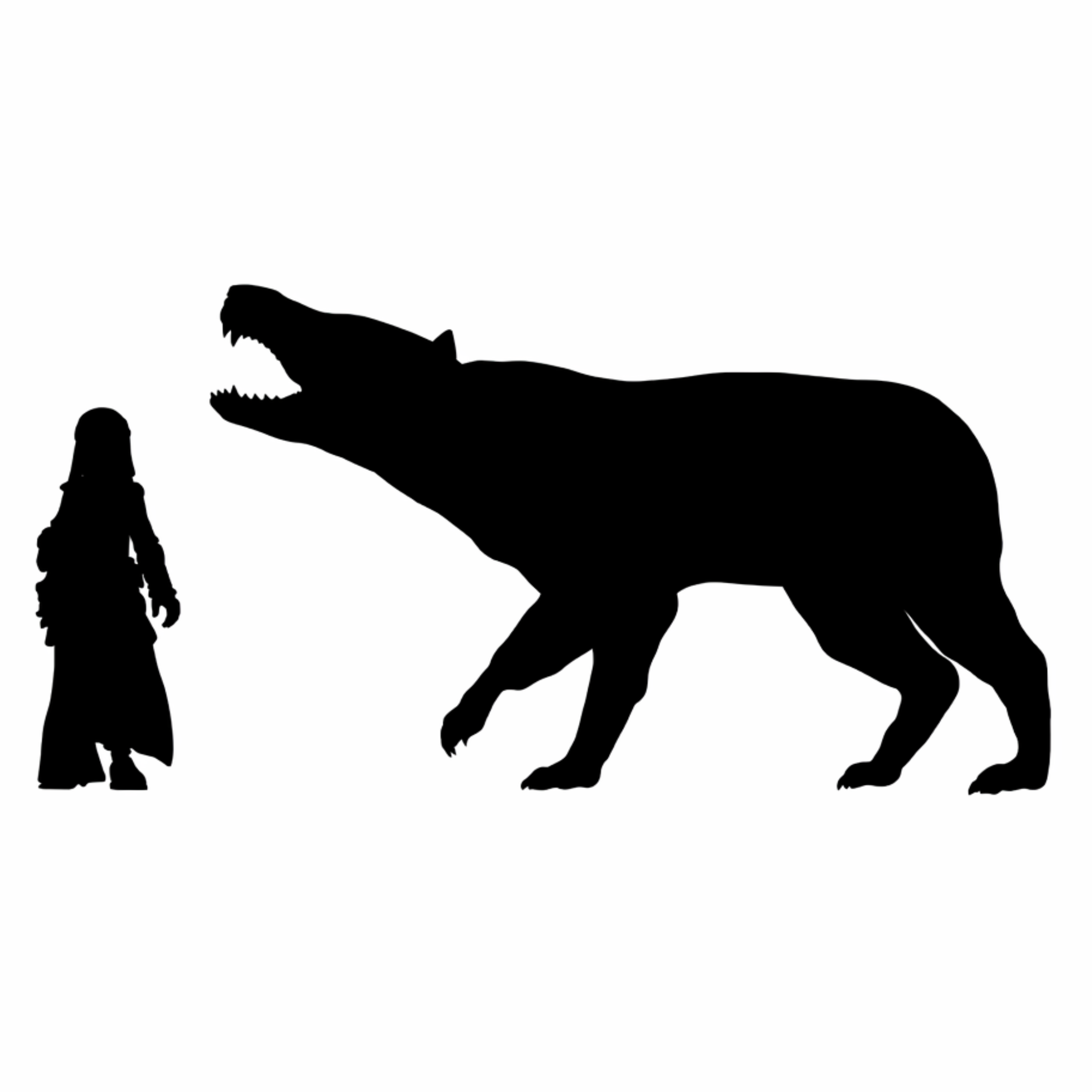 Andrewsarchus Howling scale comparison to 28mm human miniature