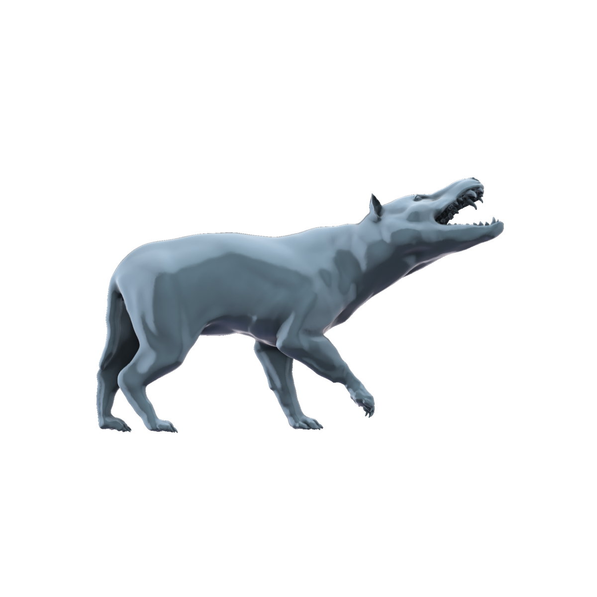 3D printed Andrewsarchus howling side view
