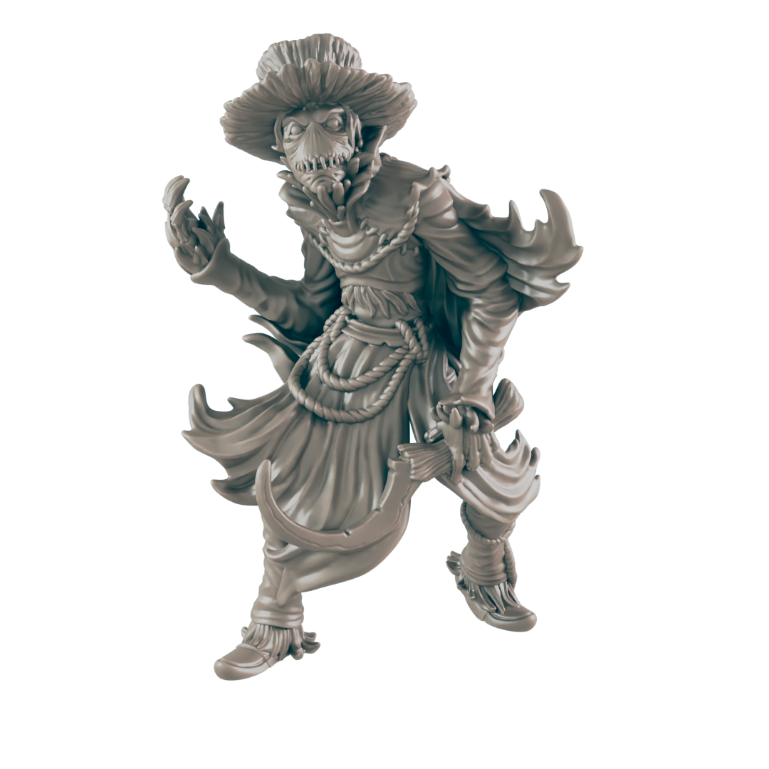 3D printed Animated Scarecrow front view