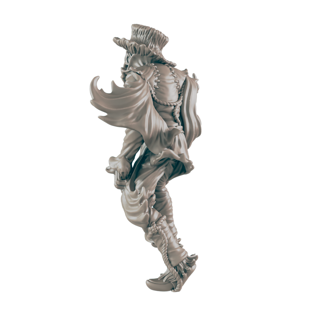 3D printed Animated Scarecrow side view