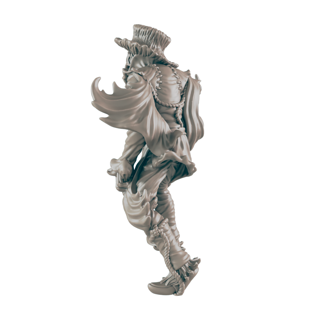 3D printed Animated Scarecrow side view