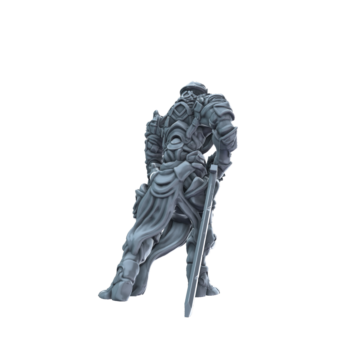 3D printed Animated armour rear view