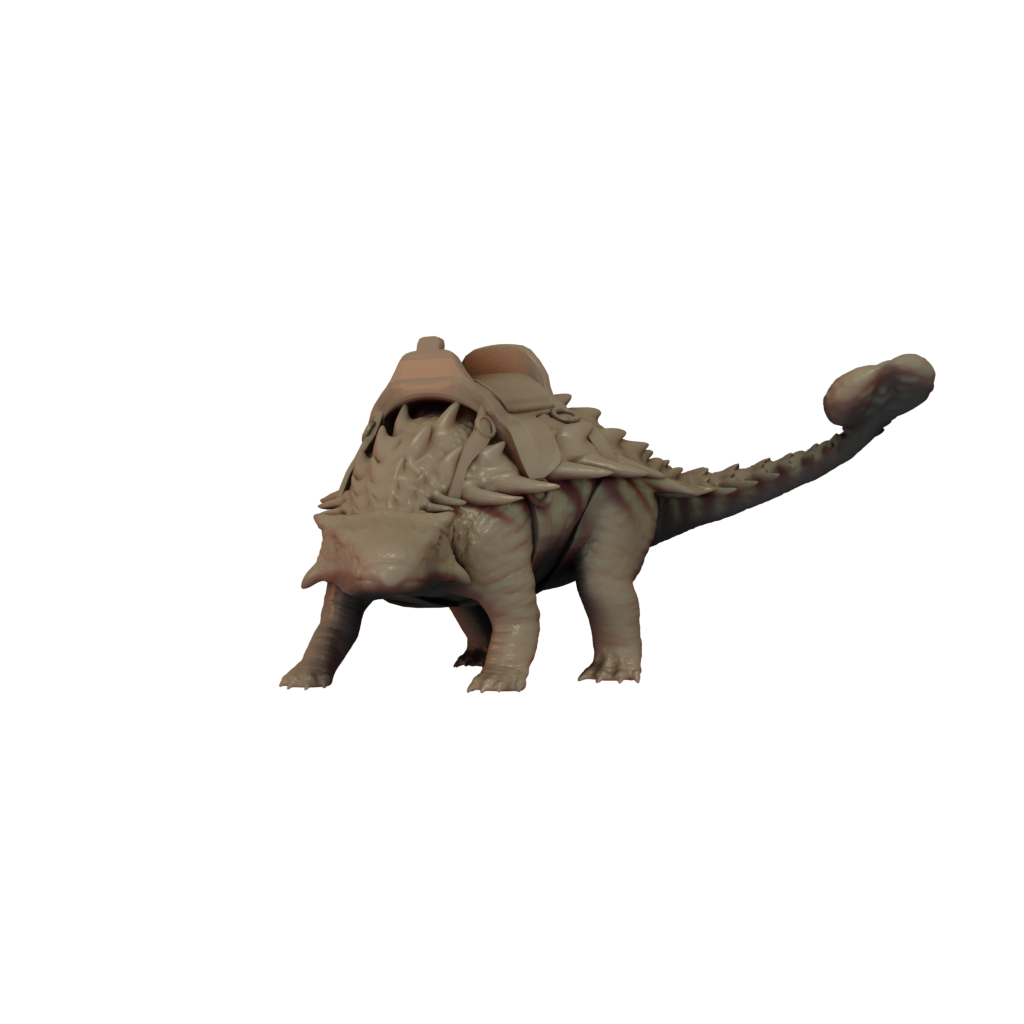 Ankylosaurus Mount render front view
