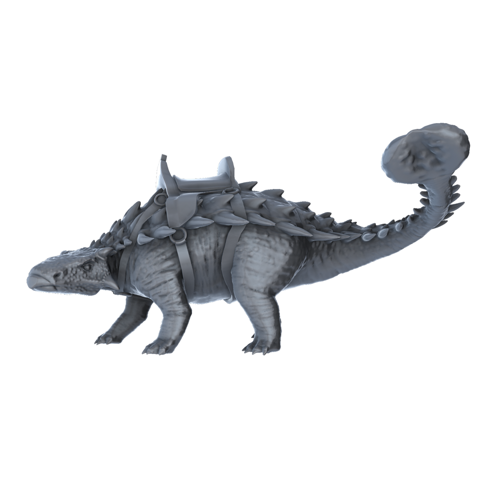 Ankylosaurus Mount render side view