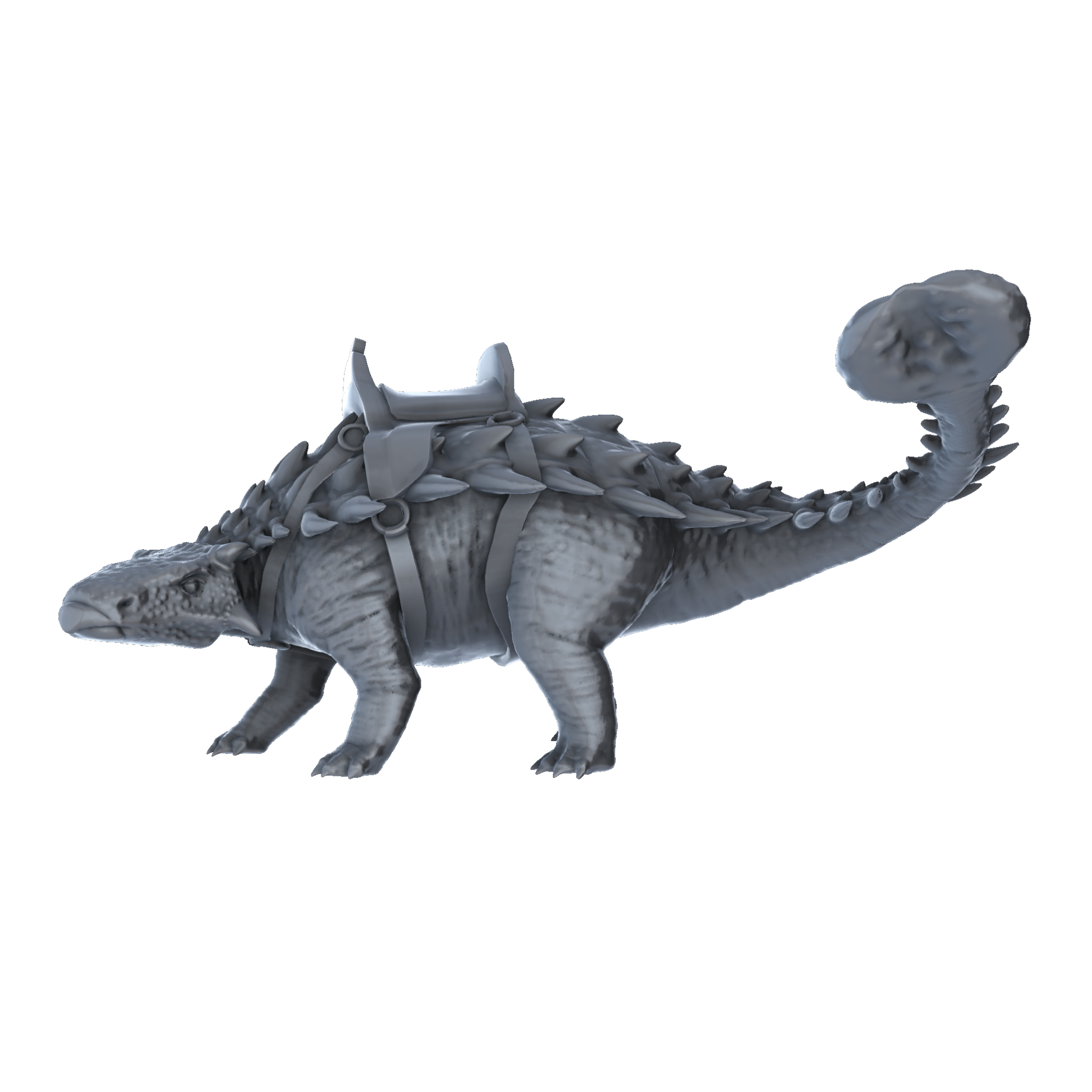 Ankylosaurus Mount render side view