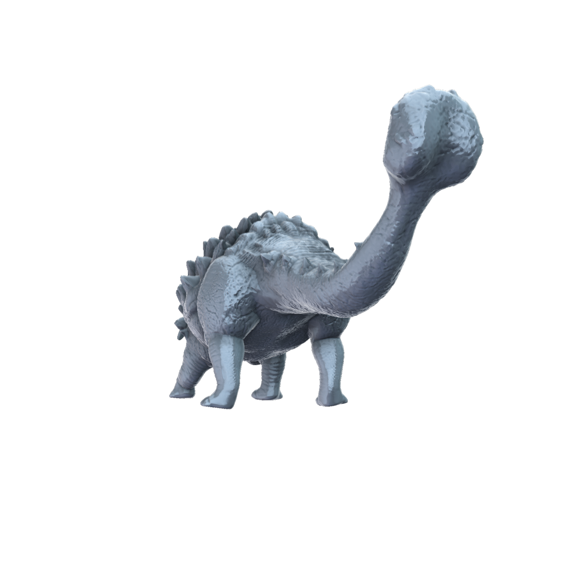 3D printed Ankylosaurus rear view