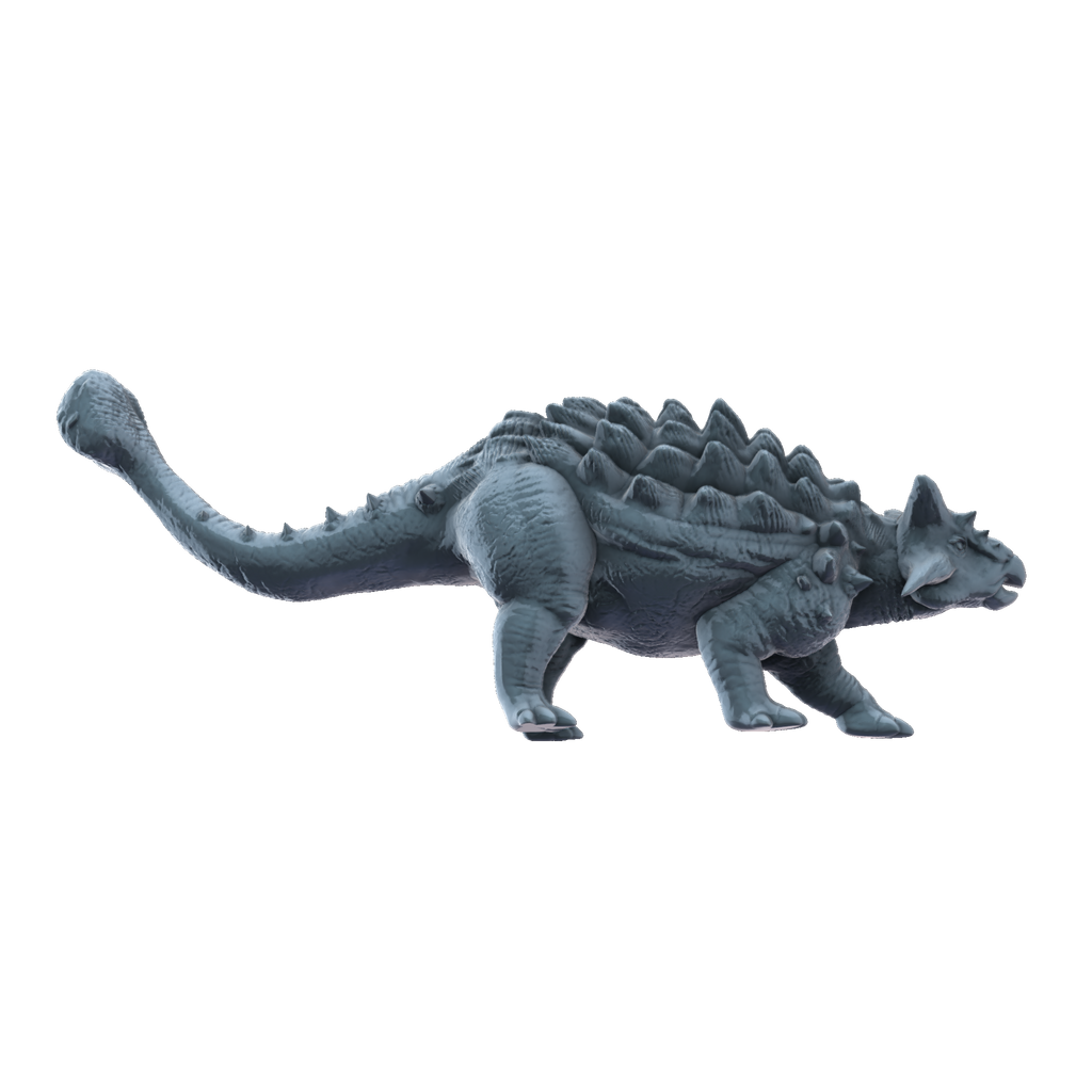 3D printed Ankylosaurus side view