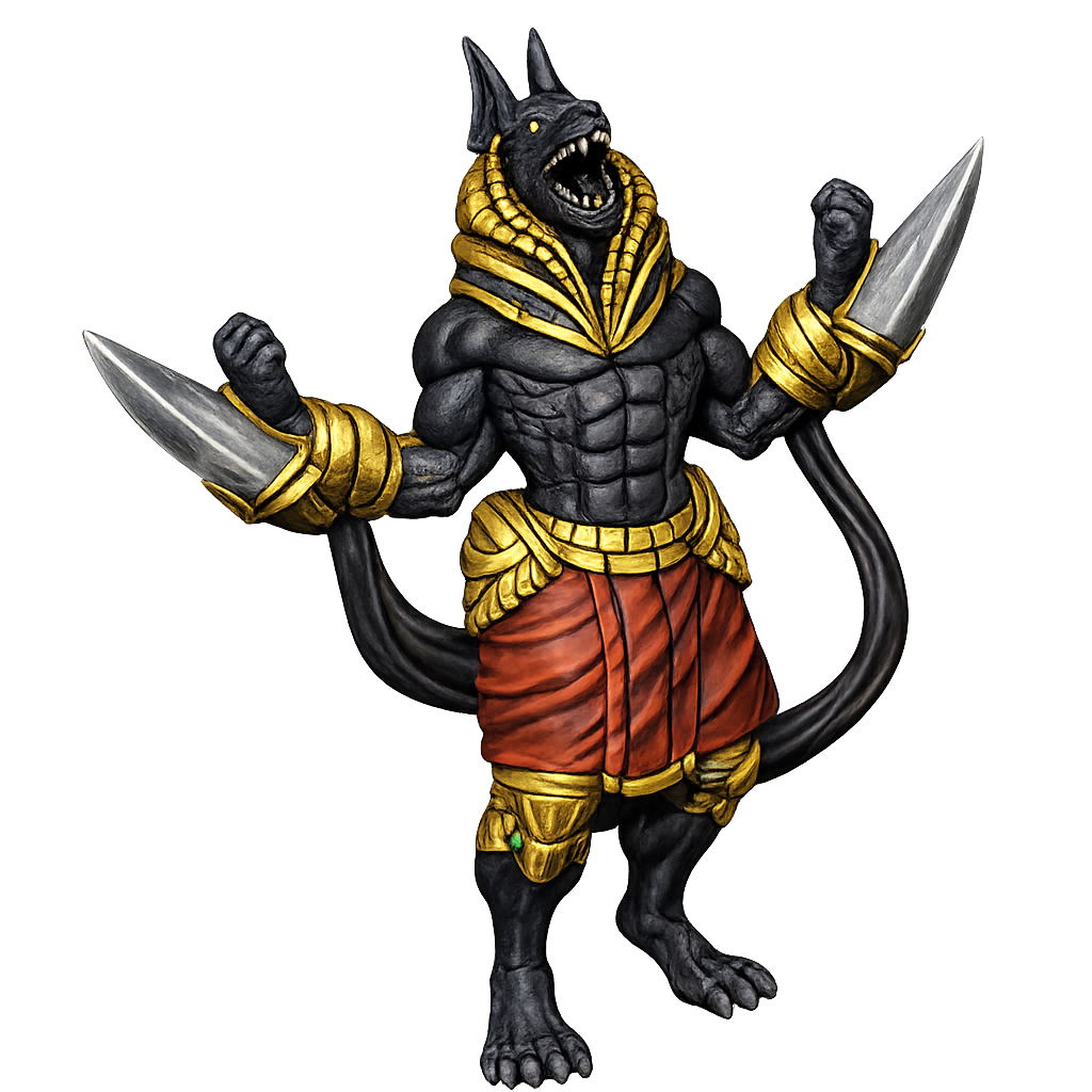Painted Anubis Warrior miniature