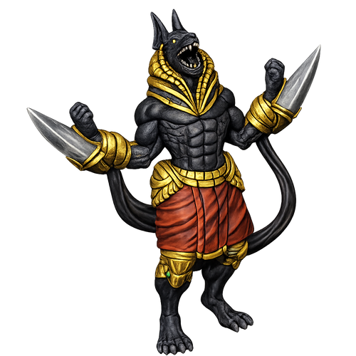 Painted Anubis Warrior miniature