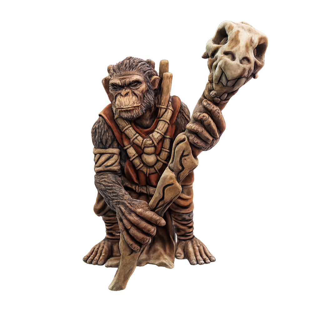 Painted Ape Shaman miniature